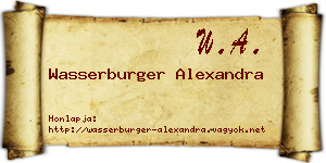 Wasserburger Alexandra névjegykártya