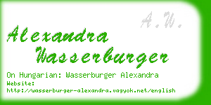 alexandra wasserburger business card